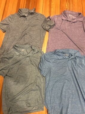 32 Degrees Men's Polo Pack - Gray, Purple, Green, Blue